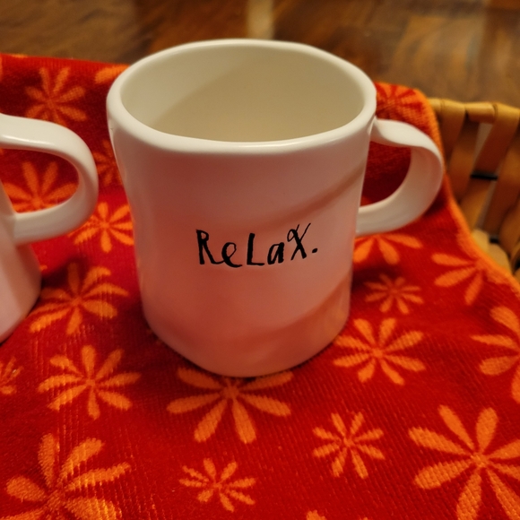 Two 12 oz mugs of Rae Dunn "CREATE" and "RELAX" mugs. - Picture 4 of 8